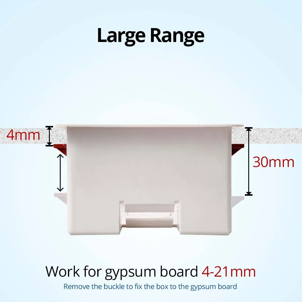 5x 47mm Deep Plasterboard Back Box - Single Dry Lining | WhichOne