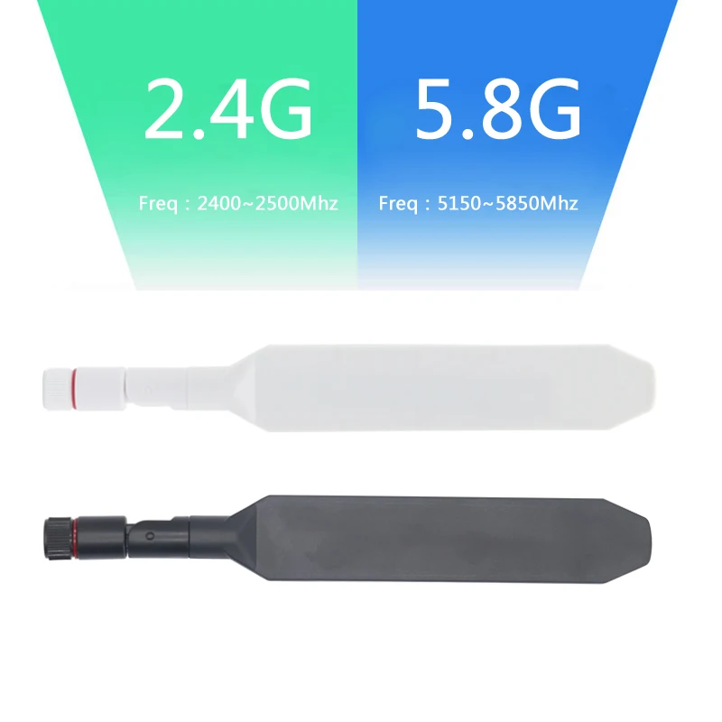 Antena de Roteador de Banda Dupla Chicote de Borracha Dobrável Antena com Sma Omni Wifi Melhoria de Sinal 12dbi 2.4g 5g 5.8g - Image 2