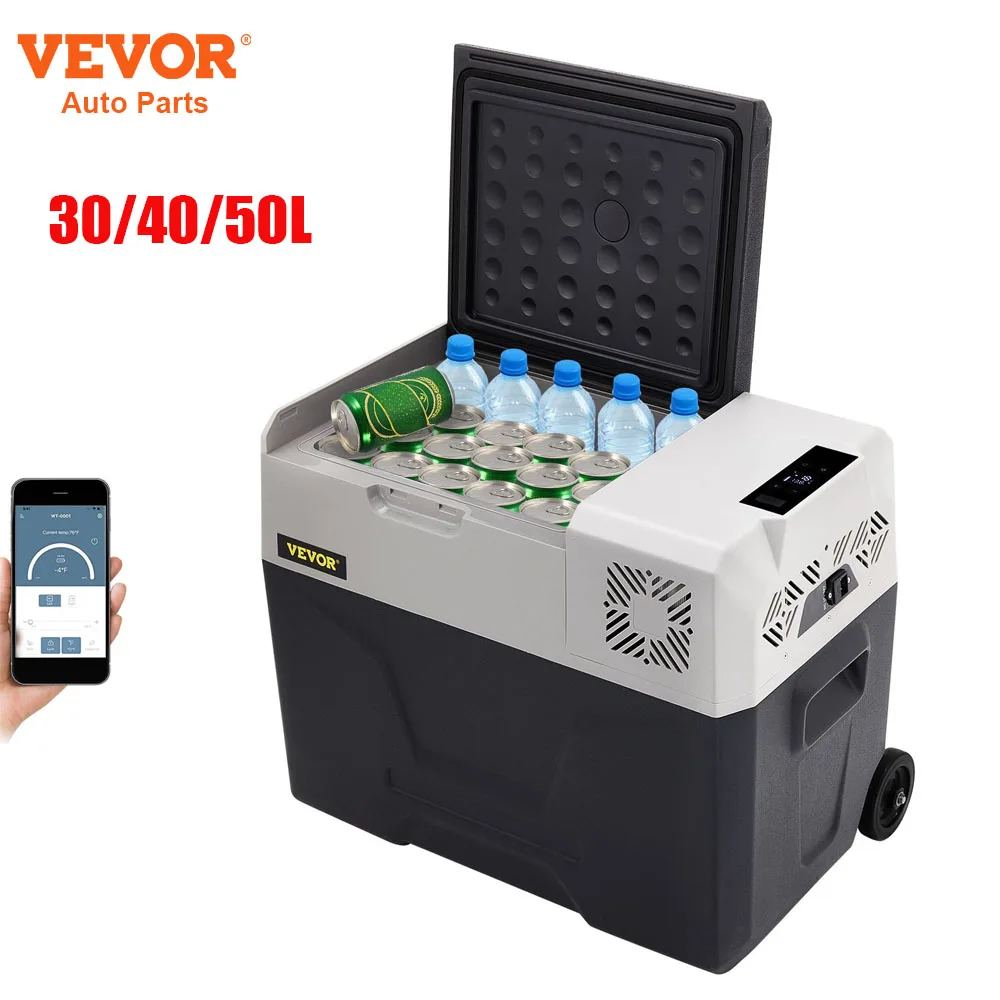 VEVOR Portable Car Refrigerator 32 Qt, 12v Portable Freezer with