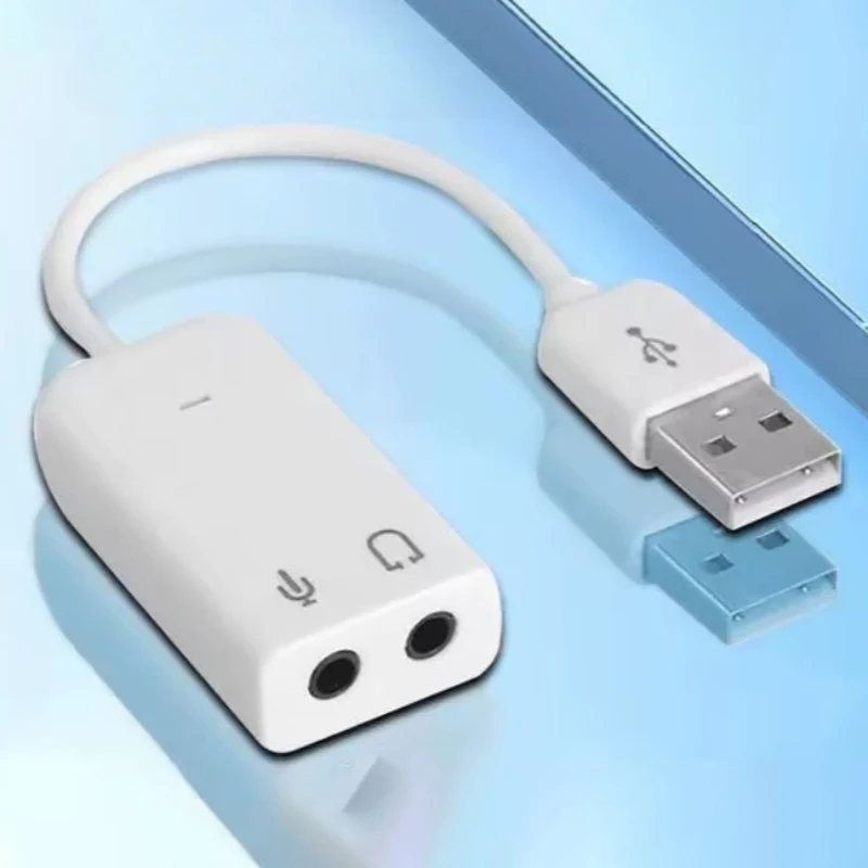 7.1 채널 외부 USB 사운드 카드(3.5mm 잭 포함) 헤드폰 및 마이크용 USB..