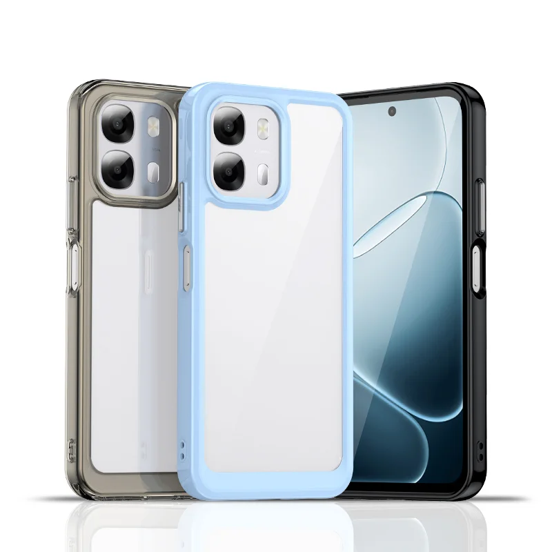 Transparent Colorful Shockproof TPU Protective Phone Case