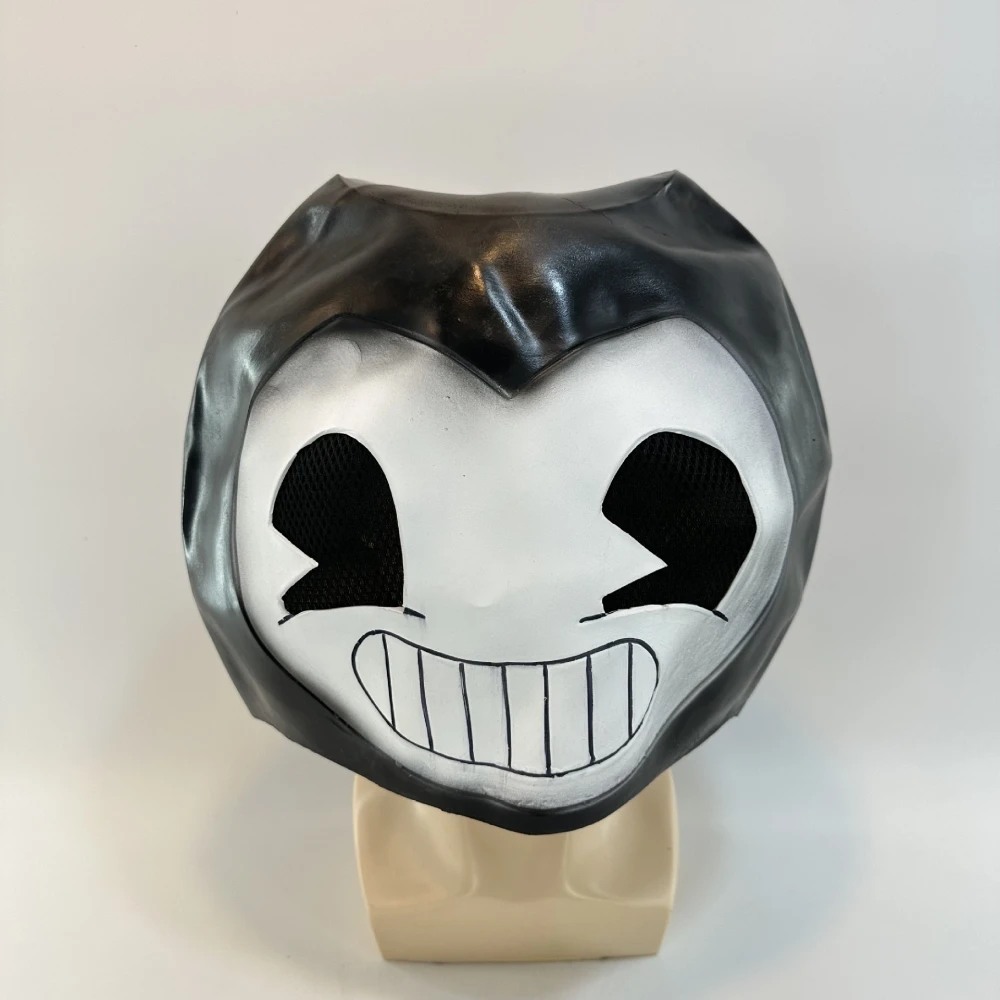 

Bendy Mask Cosplay Horror Game The Ink Machine Role Latex Helmet Full Face Headwear Halloween Masquerade Party Costume Prop