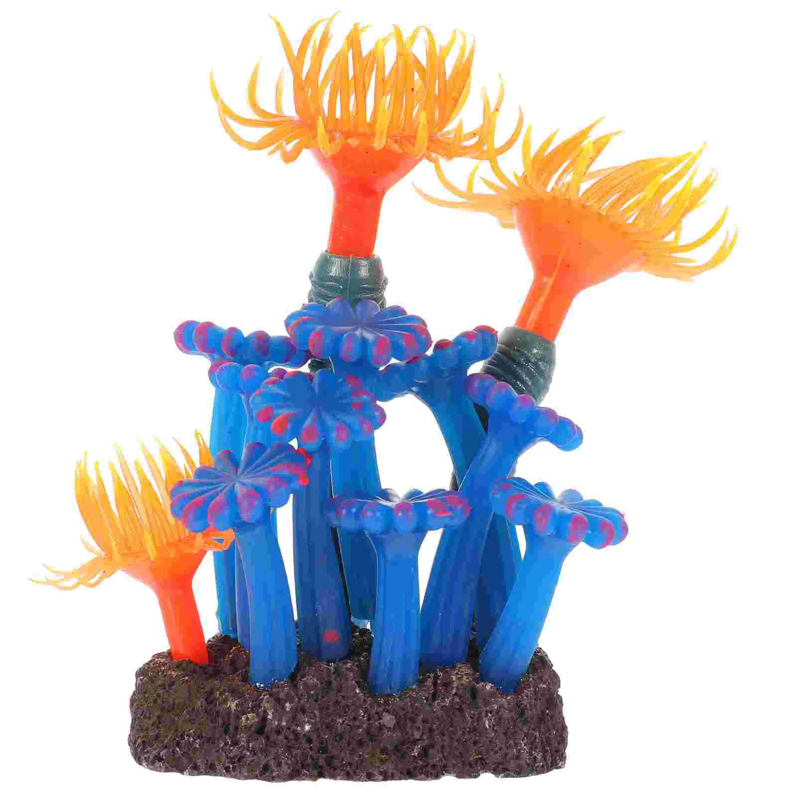 

Simulation Coral Adornment Landscaping Fluorescence Coral for Fish Tank Aquarium