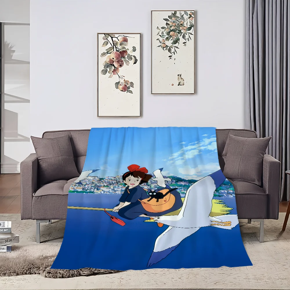 Anime K-Kikis D-Delivery Service Blanket Skin friendly comfort warm soft plush blanket suitable sofa living room office bedroom 4