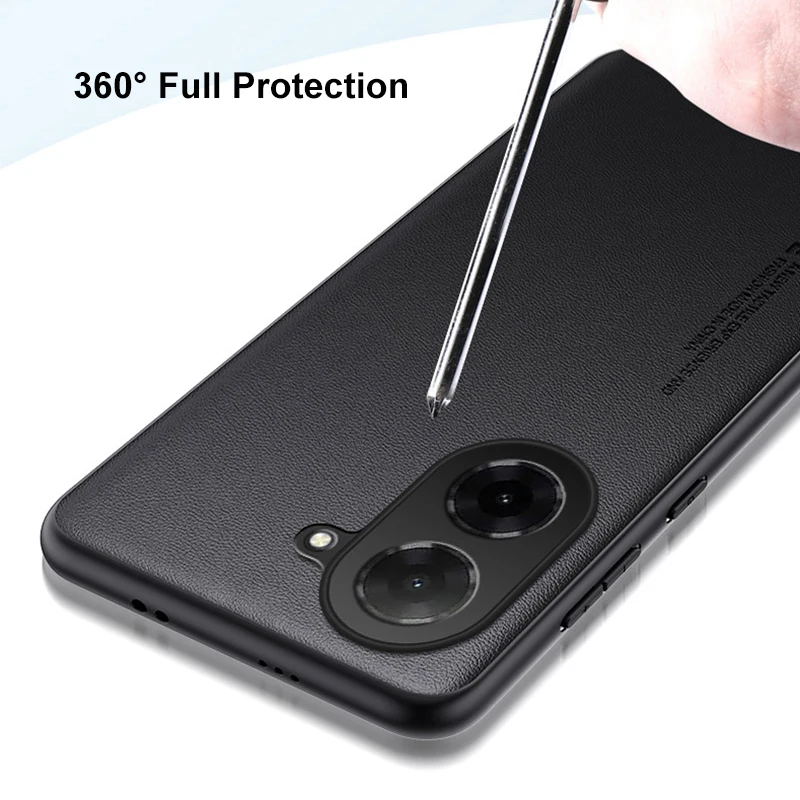 Luxury PU Leather Shockproof Phone Case - Full Protection Back Cover