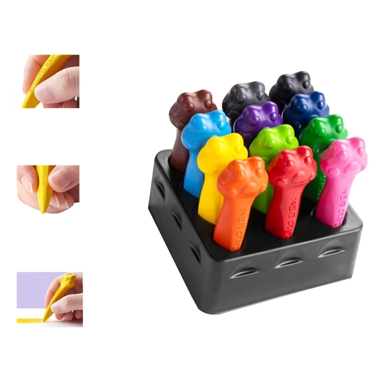 Washable Crayons Toddlers Drawing Crayons for Drawing and Crafts Colouring Pencil Kids Educational Drawing Painting Pens F19E 4