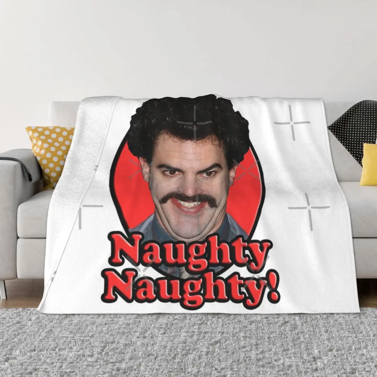 Borat, Coperta Naughty Naughty Copriletto Sul Letto Morbido