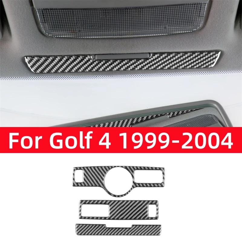 Per Vw Golf 4 Jetta Bora Mk4 R32 Gti 1999-2004 Accessori Interni In Fibra Di Carbonio Car Roof Reading Light Panel Trim Cover Sticker