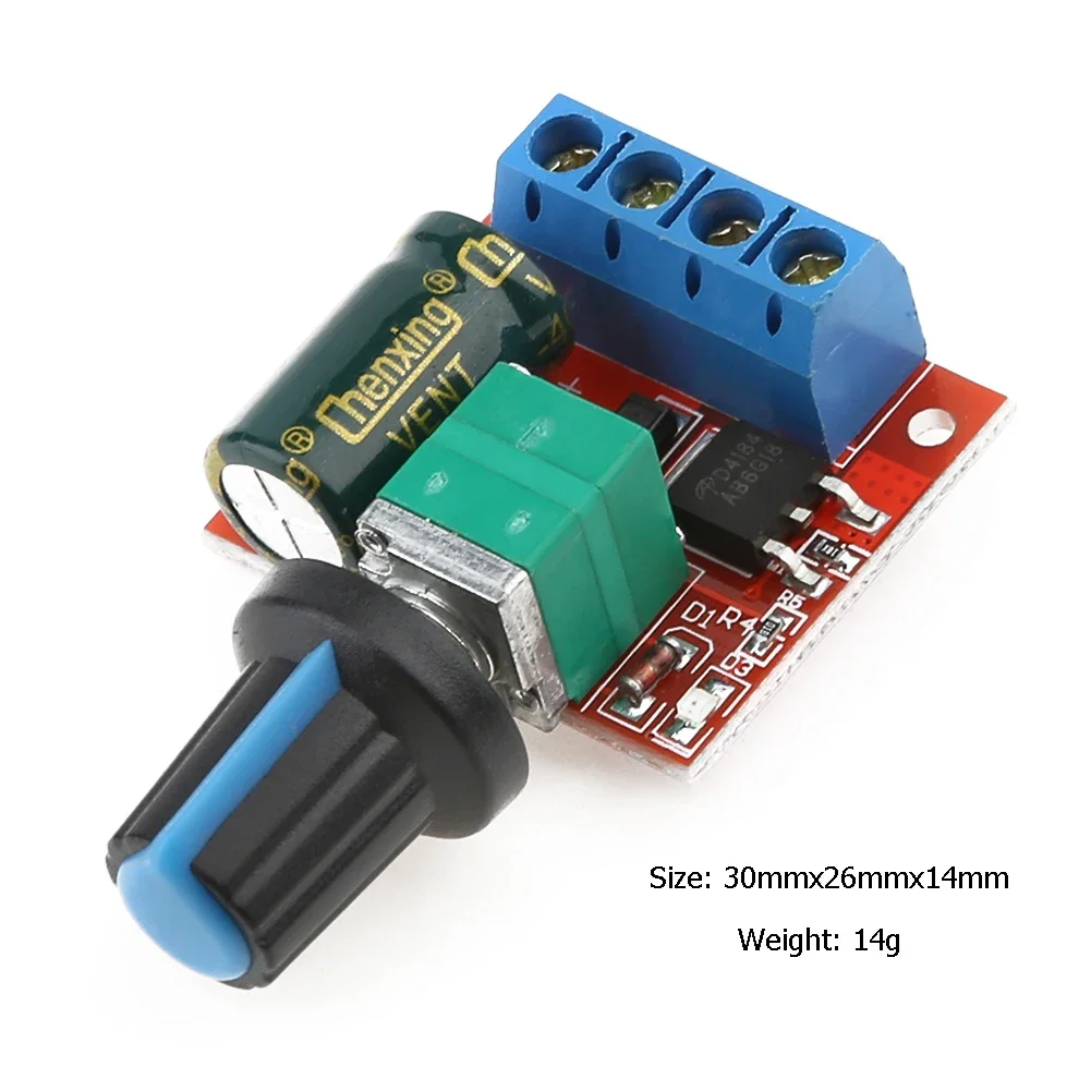 5A 모터 PWM 속도 컨트롤러 DC 4.5V-35V 90W PWM 조정 가능한 드라이브 모듈 퓨즈 자동 복구 미니 LED 조광기