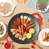 Electric Barbecue Pan for Household Use, Low Smoke and Non Stick Multifunctional Baking Tray for Grilling and Stir Frying Meat 2