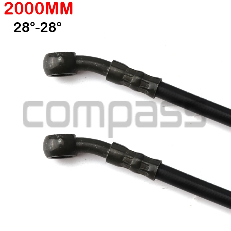 

Motorcycle 2000mm Braided Steel Hydraulic Reinforced Brake Clutch Radiator Oil Cooler Hose Line Pipe Tube 28 Degree Banjo