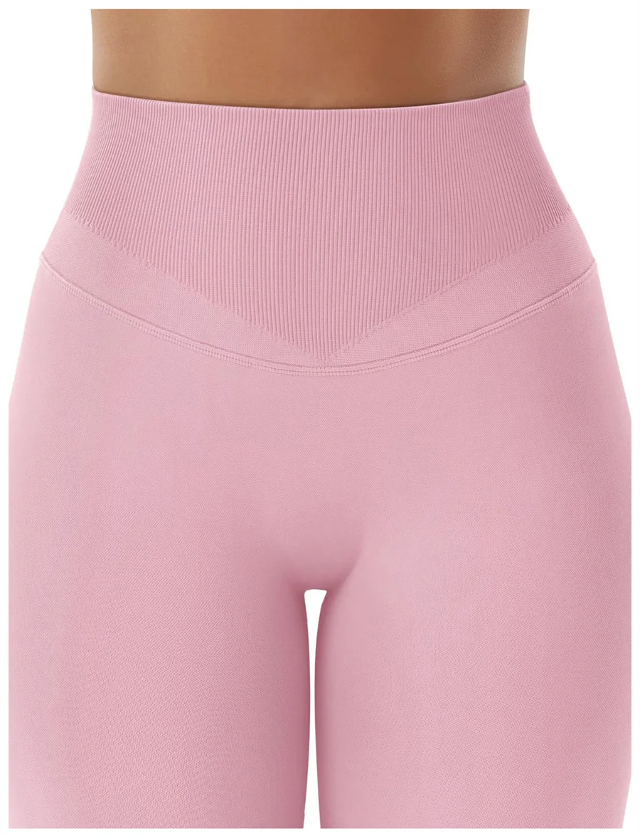 Frauen Nahtlose Yoga Leggings Sportswear Scrunch Butt Hebe Laufhose Fitness Workout Tragen Hohe Taille Weibliche Rosa Hosen – Detail 10
