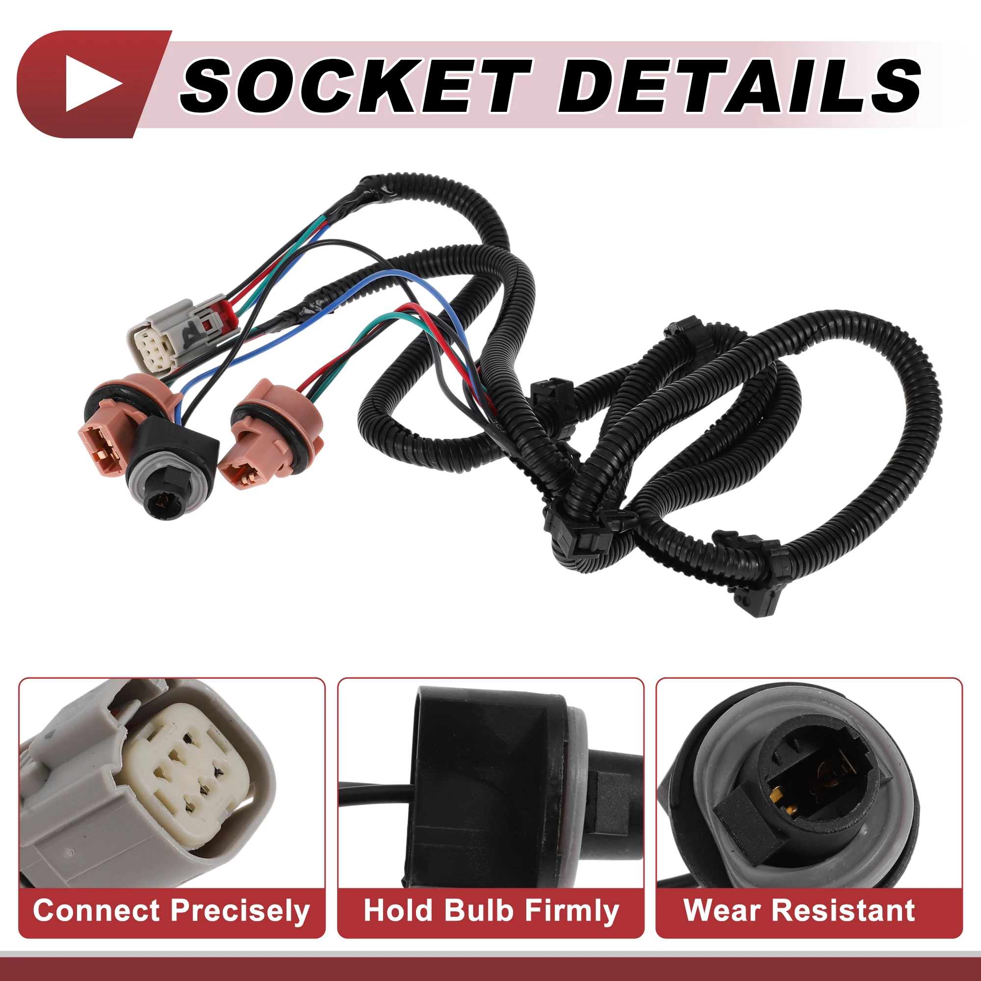 X Autohaux 좌측 테일 라이트 소켓 배선 (쉐보레 실버라도용) No.23295977 우측 테일