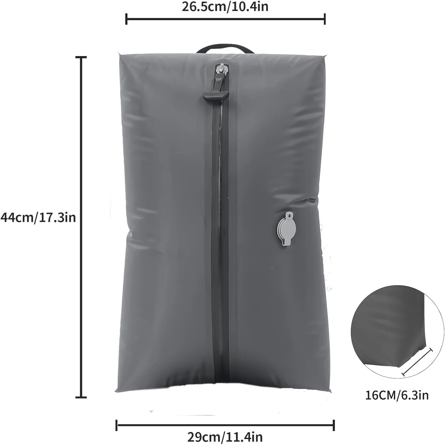 Vacuum Bag for  Reusable Compression Suitcases and Backpack Space Saver Airback Vacpack 3