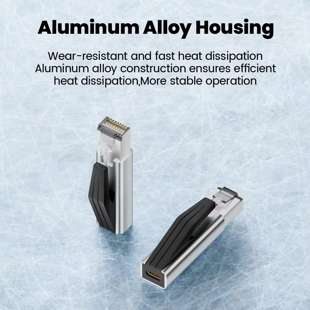 KEBIDUMEI USB C-이더넷 어댑터 1000Mbps USB C(여성) to RJ45(남성) 네트워크 컨버터 (맥북 프로, 아이폰 17, 아이패드용)