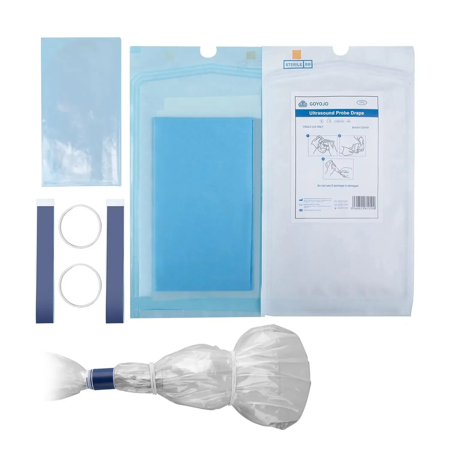 Ultrasound Probe Cover-Latex-Free Sterile Disposable Clear, 6 X 12" Protects and Extends Equipment and Instrument Life