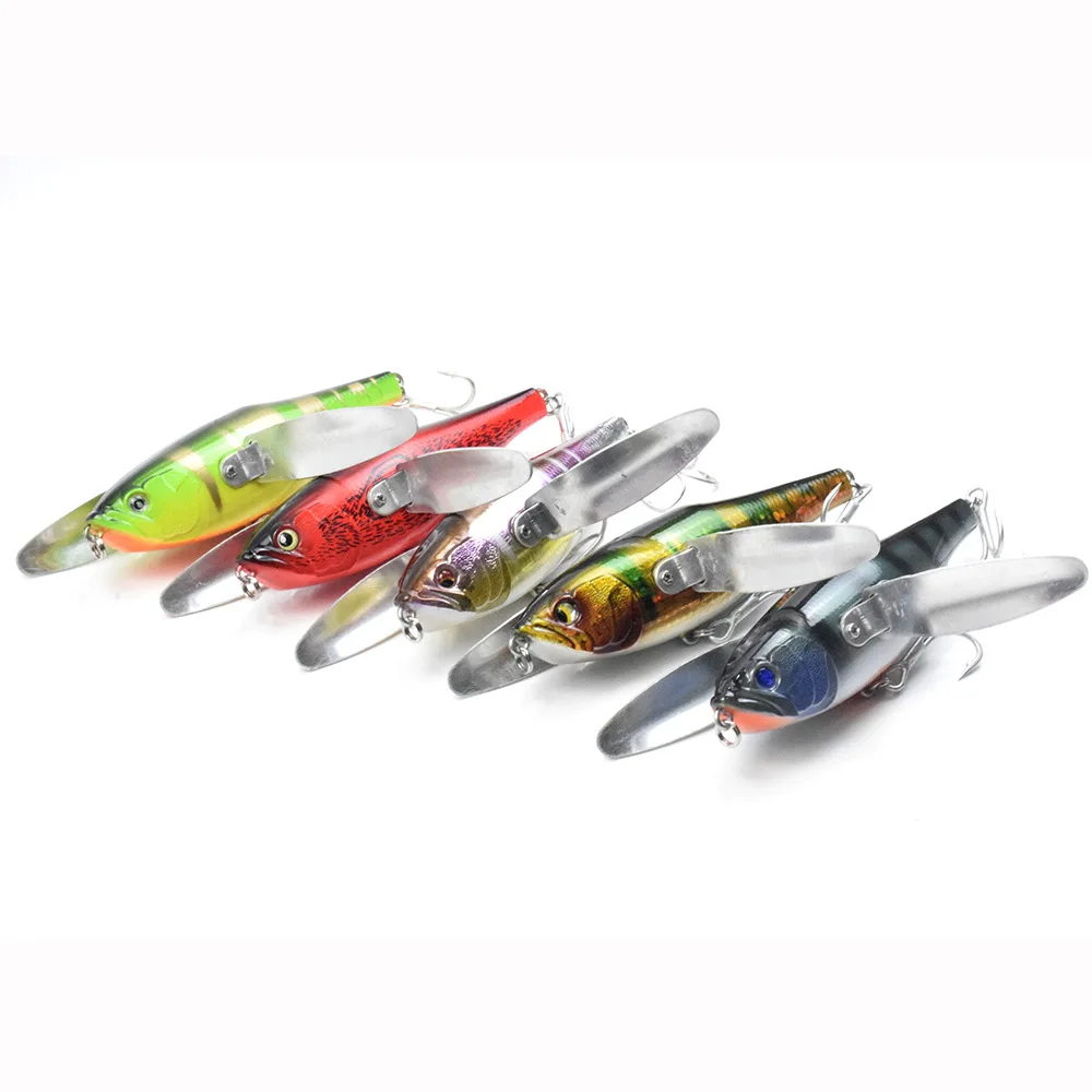 1pcs Crankbaits Fishing Topwater Popper Fishing Lure Tackle Hard Body Stainless Steel Wings Pike Perch Floating Wobbler Swimbait