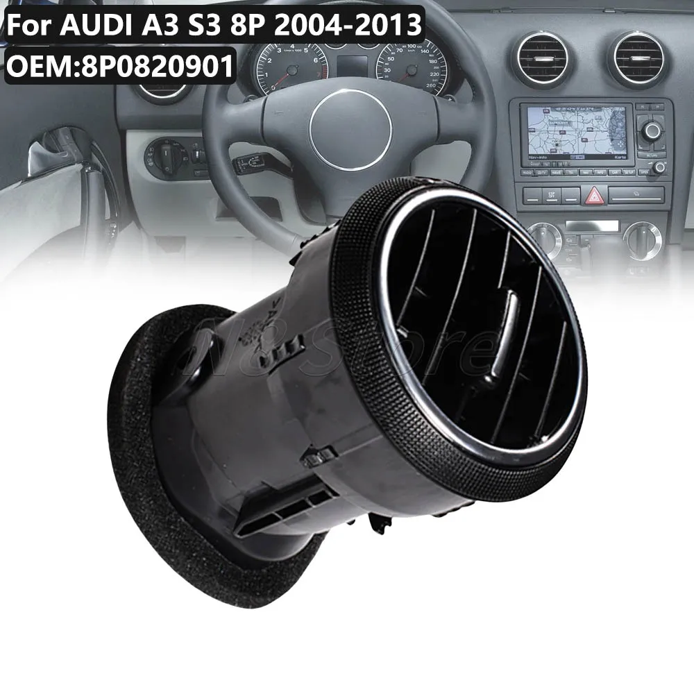 KUNIO 4 anelli di ventilazione per auto, console, aria condizionata, anello decorativo ugelli di ventilazione adatta per Audi A1 2014-2017, in lega di alluminio Anello interno viola