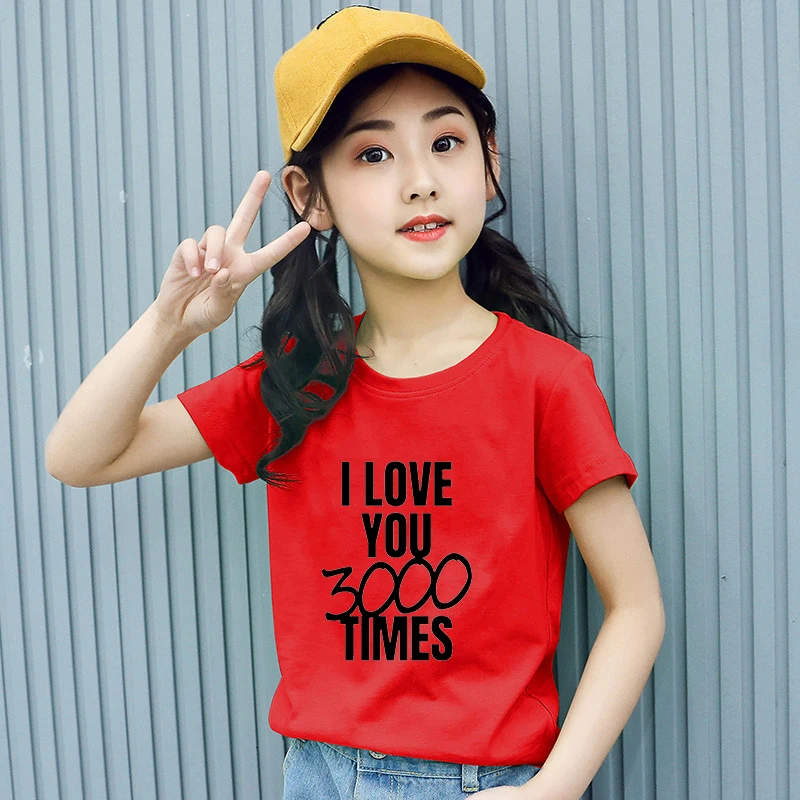 I Love You 3000 Anime Tshirts Kids Clothes Children T-Shirts For Baby Toddlers Cartoon Print T Shirts Short Sleeve Summer Tops |