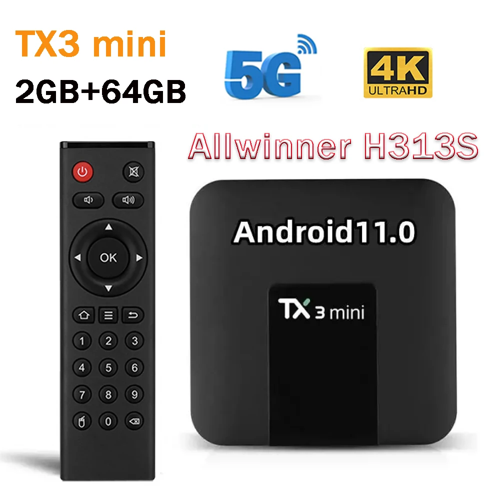 TV Box Original Tanix TX3 mini 2G 16G Android 11.0 HD 4K Allwinner