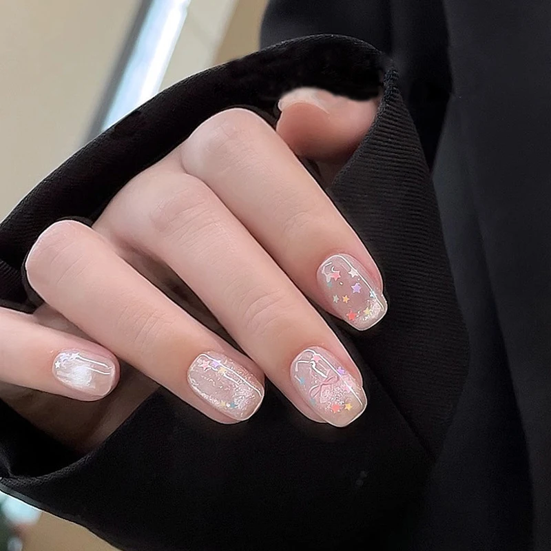 네일 아트 DIY 귀여운 별 모양 마카롱 컬러 네일 반짝이 네일 아트 네일 참 장식 액세서리