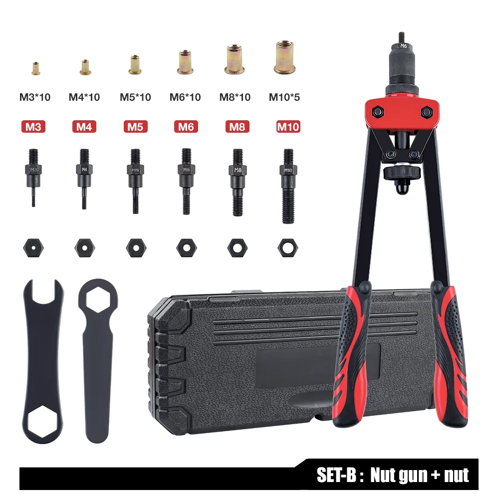 مسدس صواميل البرشام اليدوي، متوافق مع الصواميل M3،...