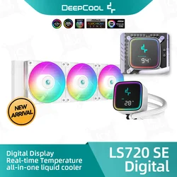 DeepCool CPU Water Cooler All-in-one LS720 SE Digital Real-time Temperature CPU Block 360mm Radiator with 12cm ARGB Fan 3100 RPM