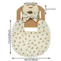 Muslin Cotton Baby Boys Girls Bibs Double Side Flower Rainbow Print Saliva Towel Infant Feeding Burp Cloth Kids Adjustable Scarf 2