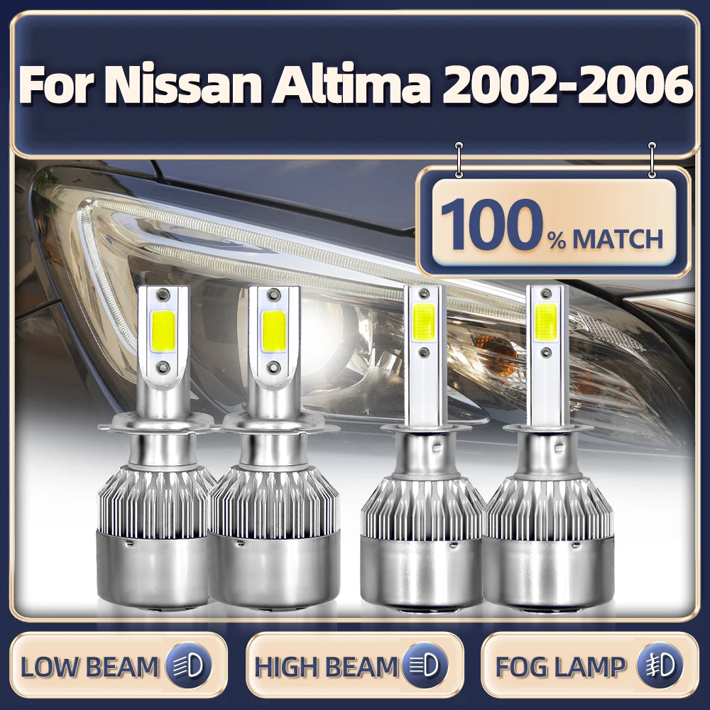 

LED Car Headlight Bulbs 240W H1 9005 HB3 Car Lights 40000LM Turbo Lamps 6000K 12V For Nissan Altima 2002 2003 2004 2005 2006