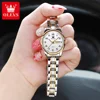 OLEVS Luxury Quartz Watch for Women Elegant Stainless Steel Watch Luminous Waterproof Week Date Wristwatch Ladies Dress Watch 4