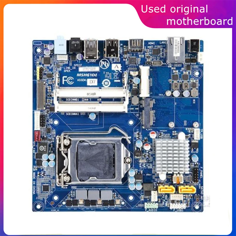 Per Intel H61 Ga-Msh61Di Msh61Di Mini Itx Usato Lga 1155 Computer Usb2.0 Sata2 Scheda Madre Ddr3 16G Scheda Madre Desktop