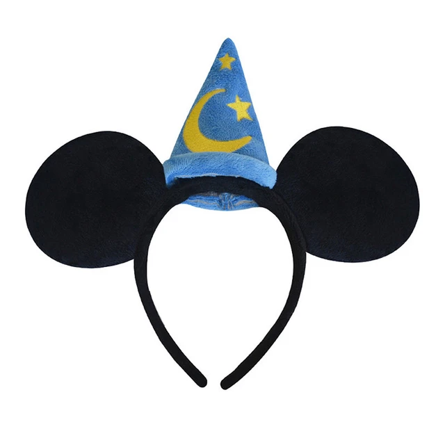 Original Disney Plush Headdress Toy Mickey Minnie Mouse Headwear Princess Mickey Minnie Ears Girls Hair Bands Head Hoop Kid Gift 6