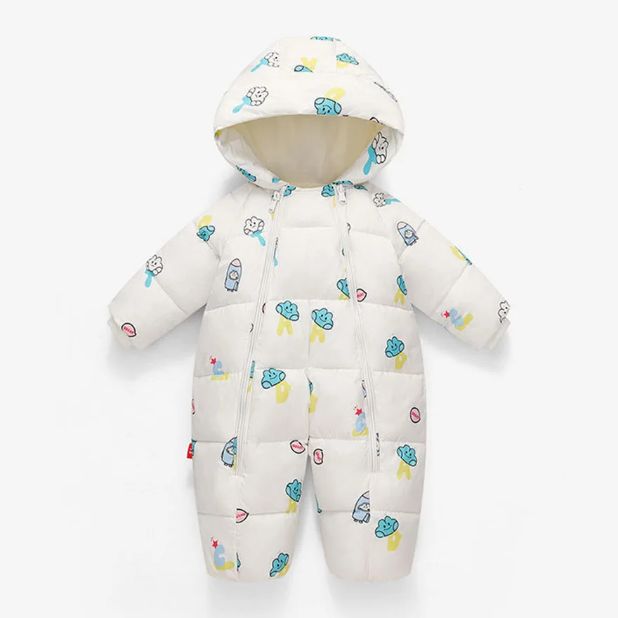 New born Autumn Winter Overall For Children Infant Thicken Clothes Boy Hooded Baby costume little Girls clothing toddler Romper