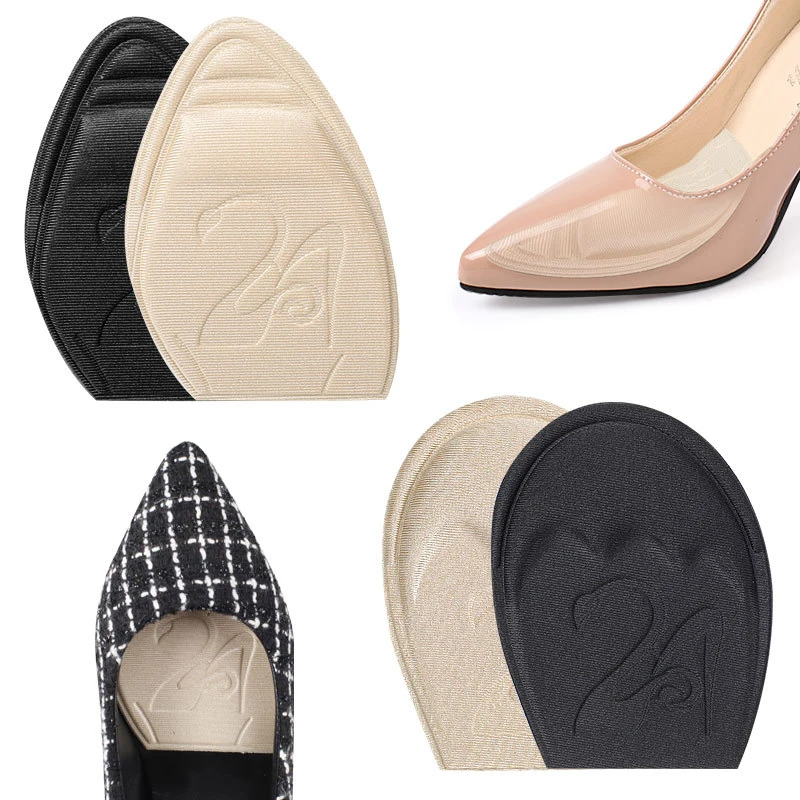 Vorfußpolster Rutschfeste Sohle Zehenkissen Halbe Einlegesohlen für Schuhe Größenreduzierende Füllungen High Heels Schmerzlinderungspolster – Detail 1
