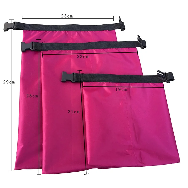 3Pcs/Set Multifunctional Lightweight Drifting Bag Dry Bag Waterproof Bag 30D Nylon Waterproof Bags 1.5L 2.5L 3.5L 6