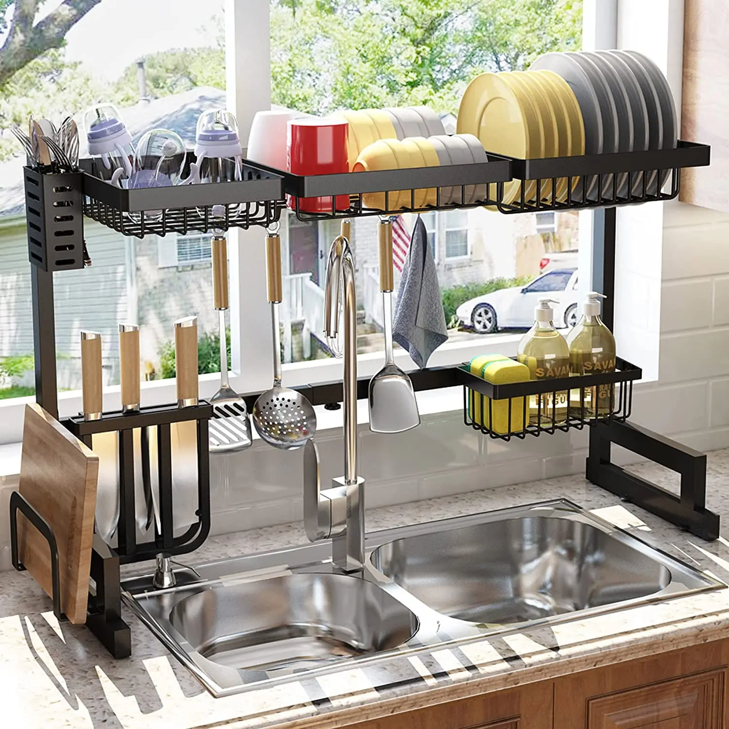 https://ae01.alicdn.com/kf/S1323330f1d38464697260c0d29a93b25o/2-Tier-Over-The-Sink-Dish-Drying-Rack-Width-Adjustable-Dish-Rack-with-Utensil-Holder-Kitchen.jpg