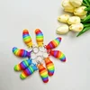 Mini Fidget Slug Keychain Toys  3D Articulated Stretch Keychain Child Adult Stress Reliever Anti-Anxiety Squeeze Sensory Party 2