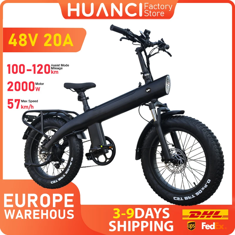 HUANCI Q3 Mountain Electric bicycle 2000W Adult electric bike 48V 20AH Ebike 20Inch Tire Off-Road fatbike City e bike