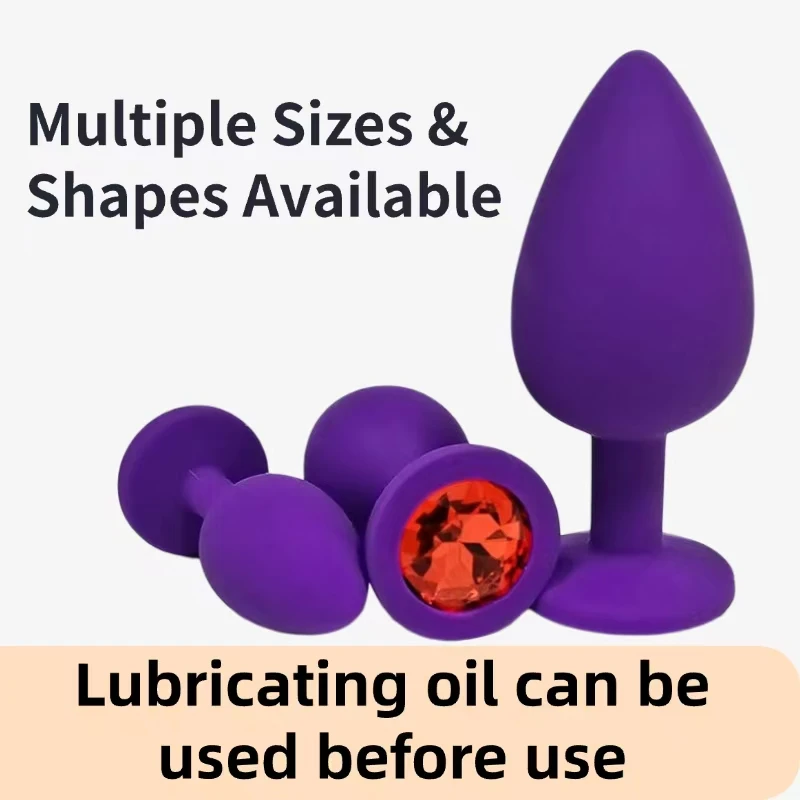Anal Plug Silicone with Round Head Men's Prostate Massager Women's Anal Trainer Unisex Sexual Wellness Toy for Couples