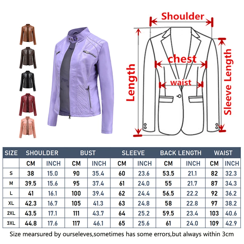 Leather Jacket Women 2023 Autumn Spring Women\'s Moto Biker Zipper Jacket Red Black Apricot Coffee Coat Ladies Outerwear Brown