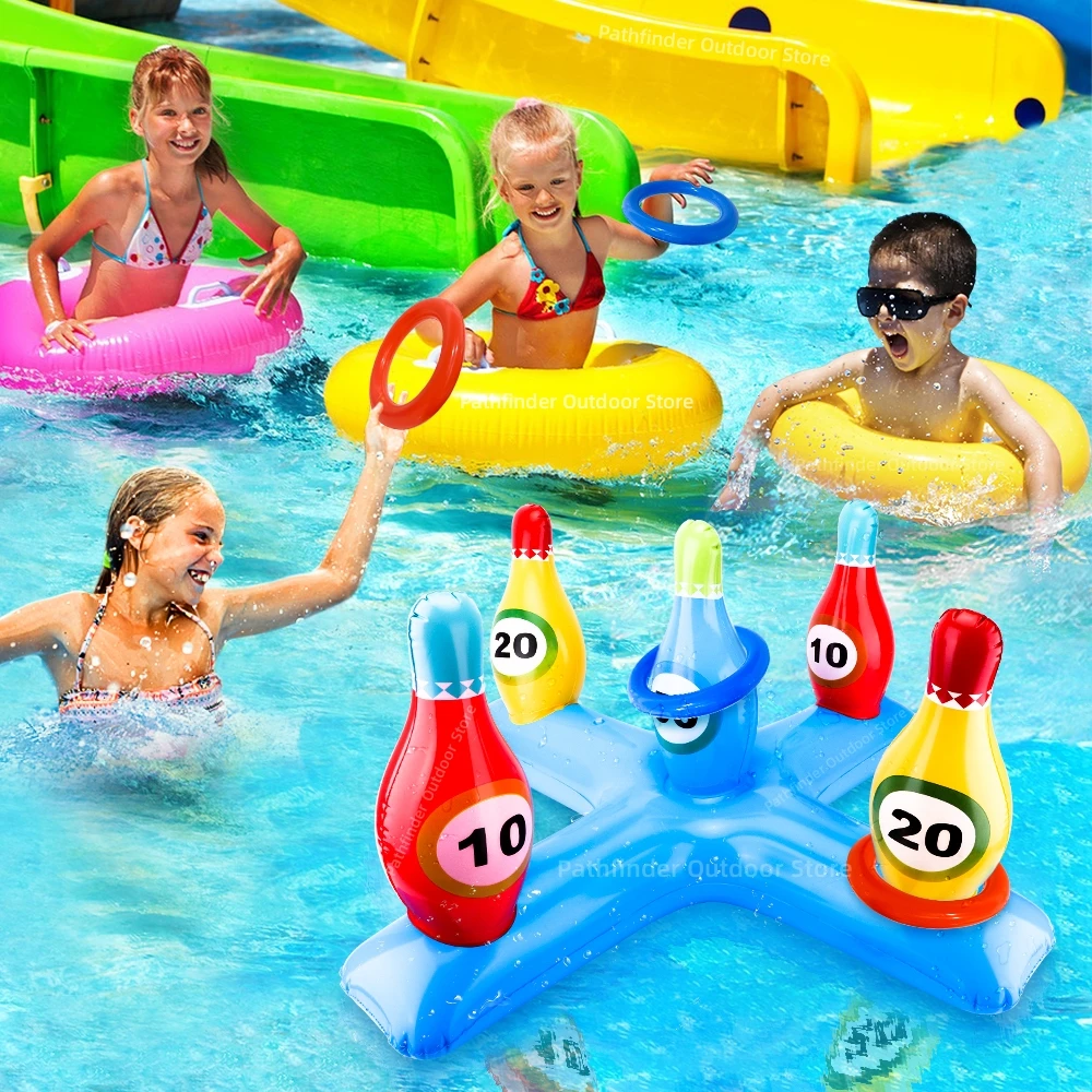 Outdoor Inflatable Foldable Floating Row Swimming Pool Water Accessories Inflatable Ring Throwing Game Water Games Equipment 3
