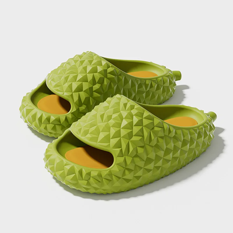 Platform Slippers Women Fashion Soft Sole EVA Outdoor Seaside Slides Summer Novelty Durian Shape Female Flip Flops