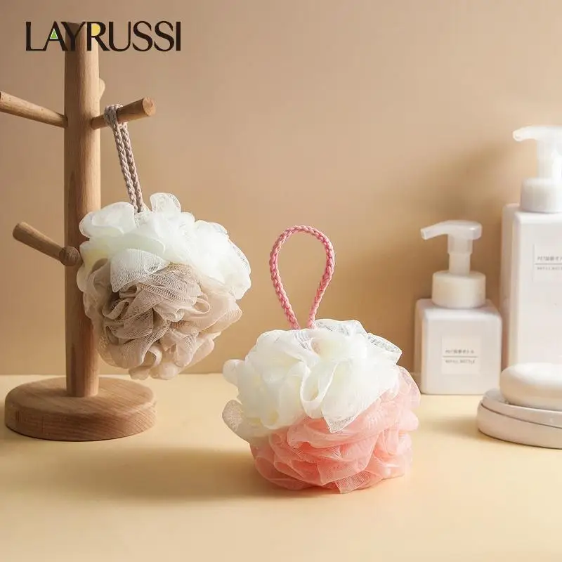 

Двухцветные губки Layrussi для ванны, цветочные губки для ванны для купания, Удобная губка из пены для ванны и душа для путешествий
