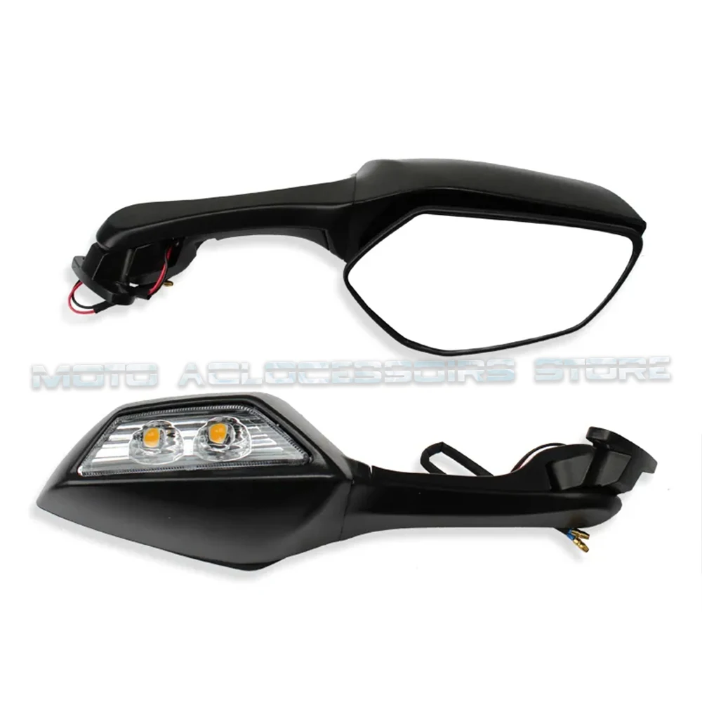 For Honda CBR250R CBR300R CBR500R CBR650F CBR650R Side Rearview Mirrors With Turn Signal LED Light CBR300R CBR500R CBR650F / R 5