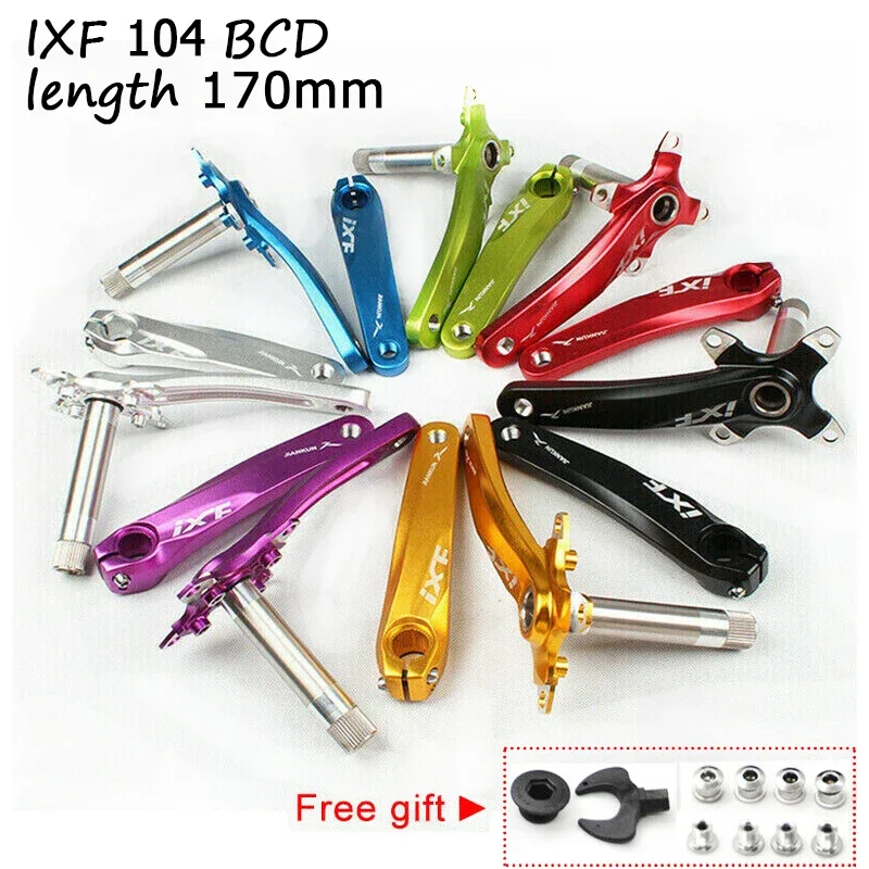 104/64 BCD Bicicletta Manovella 170/175mm MTB Guarnitura 8-12 Velocità In Lega Di Alluminio Manovelle A Foro Quadrato Misura Singolo/doppio Anello A Catena - Foto 6