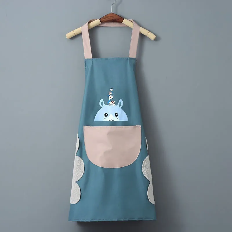Cotton Linen Apron for Kitchen Cooking and Cleaning