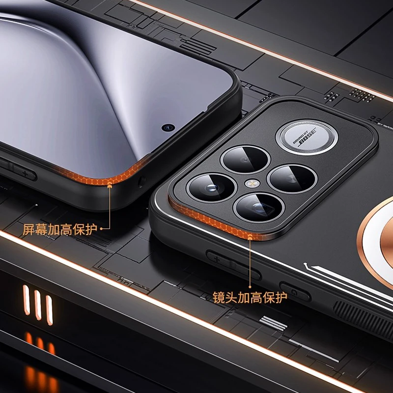 Graphene Cooling Magnetic Wireless Charging Aluminum Alloy Case with Heat Dissipation Back Cover