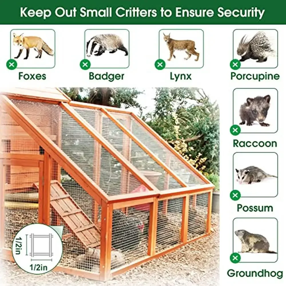 Chicken Wire Fencing Mesh Roll 48x100 Ft 19 Gauge Hardware Cloth Galvanized After Welded Wire Fence Chicken Coops Rabbit