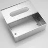 Highend Luxury Stainless Steel Desktop Tissue Box Can Wall Living Room Restaurant Office Desktop Storage Tissue Box Home Decor 3