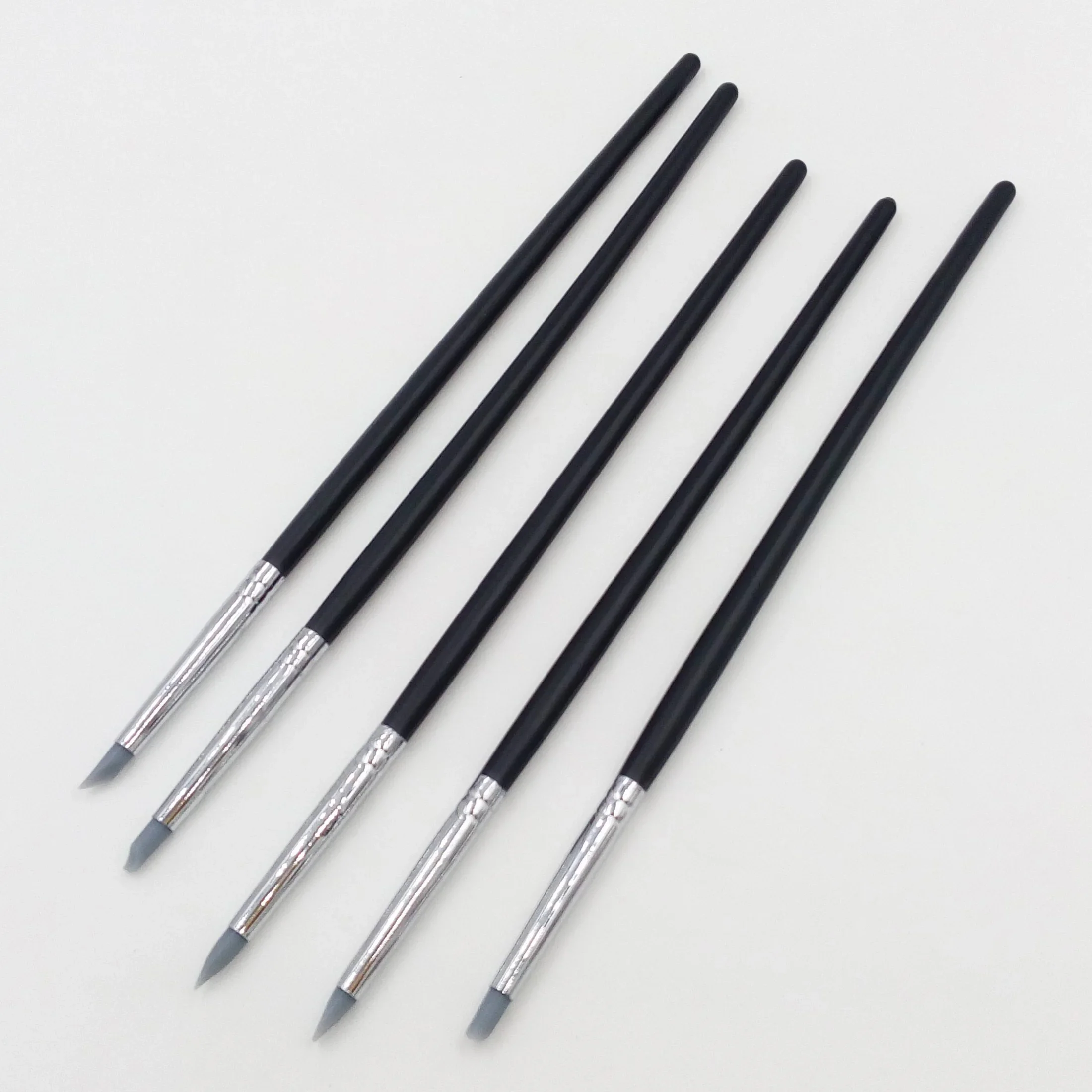 Nails Brush 5pcs Professional Manicure UV Gel Brush Pen Transparent Acrylic Nail Art Painting Drawing Brush Phototherapy Tools 4